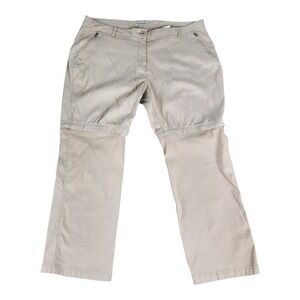 Craghoppers Nosilife Convertible Pants Hiking Travel Zip Off Beige Sz 14S
